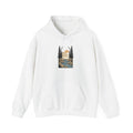 Scenic River Sunset Hoodie — Retro Nature Graphic Hooded Sweatshirt