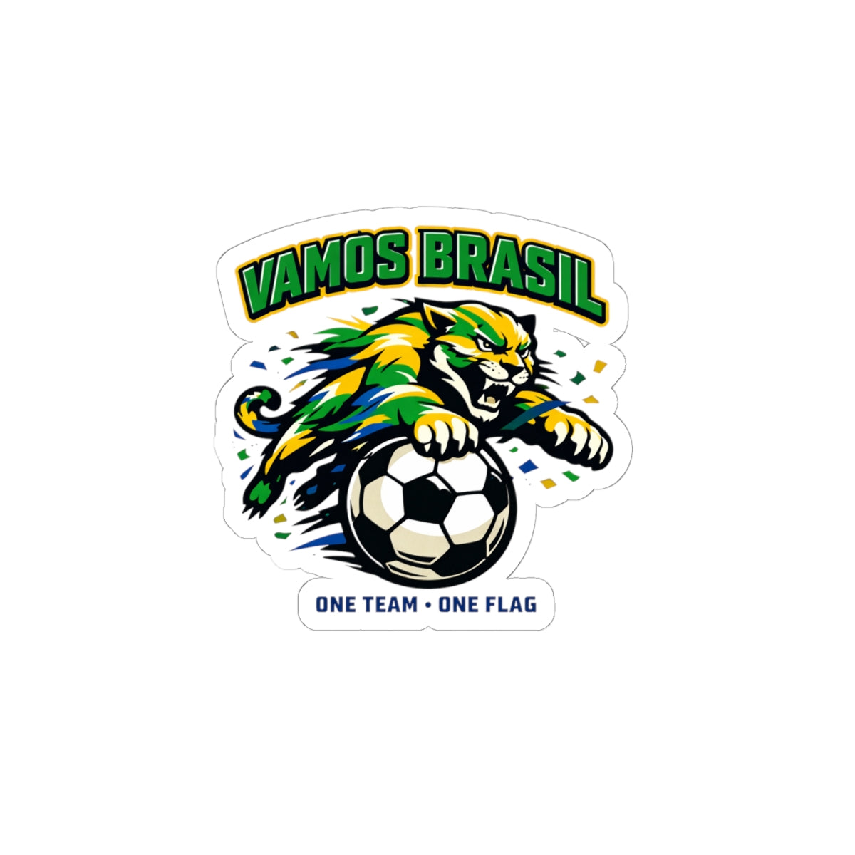 Vamos Brasil Soccer Sticker
